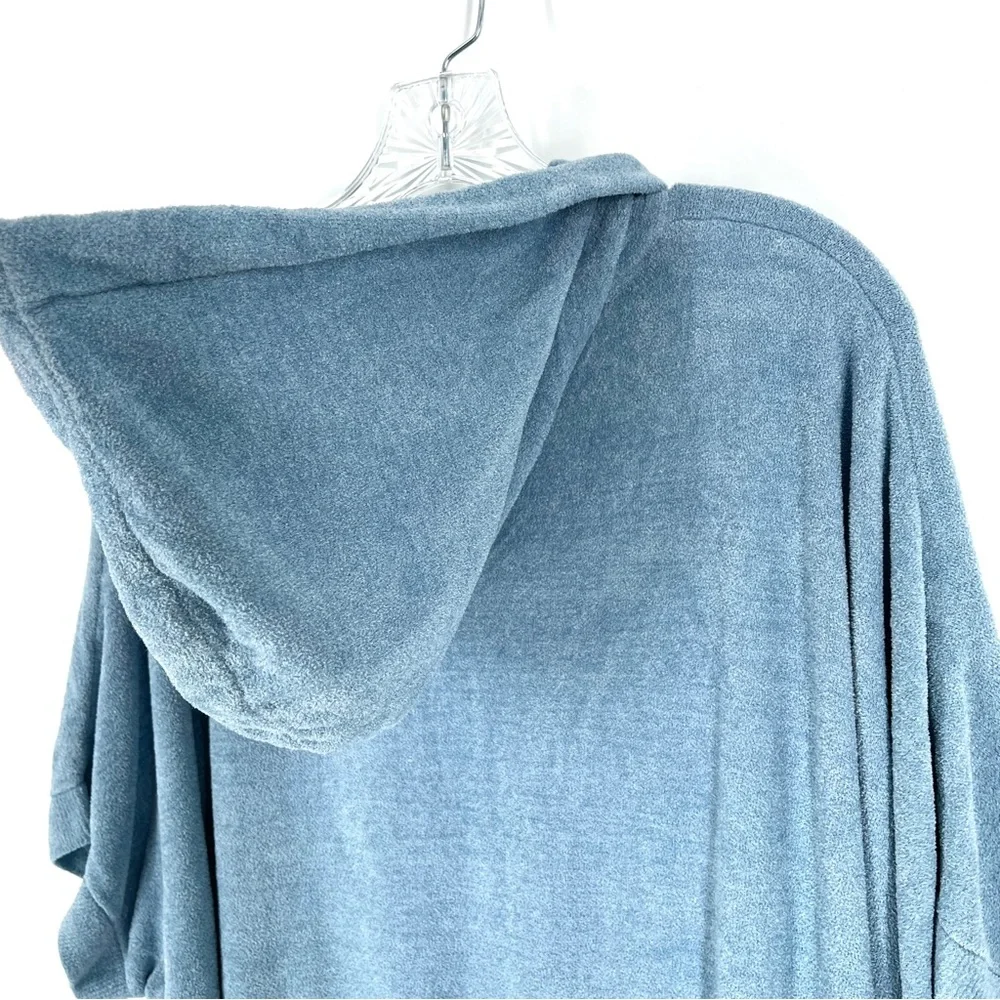 Barefoot Dreams CozyChic Ultra Lite Short Sleeve Zip Up Hoodie Size L/XL - Picture 9 of 9